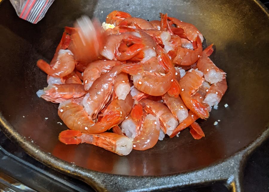 fresh prawns with tails